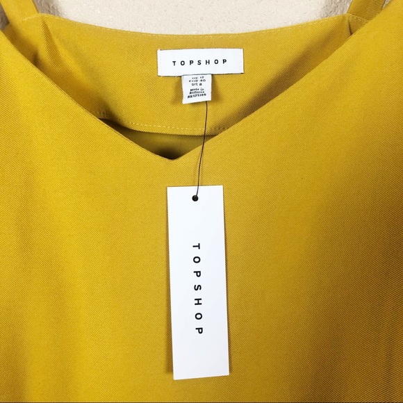 topshop • tilda ring camisole top in mustard - Picture 6 of 8